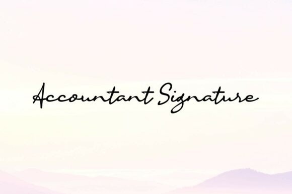 Accountant Signature: A Refined Script Font for Handmade Brands