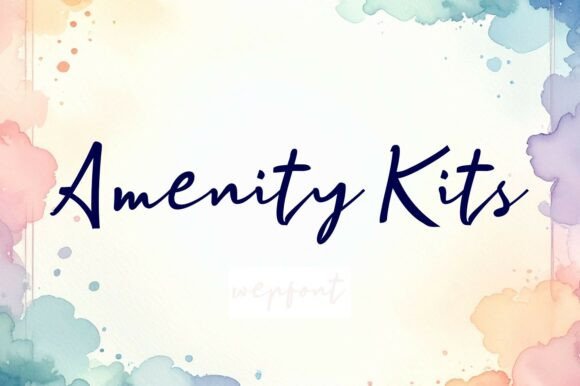 Amenity Kits: A Refined Script Font for Campaign Headlines