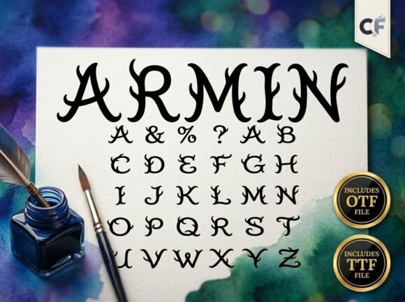 Armin: A Serpentine Display Font for Dark Fantasy Branding