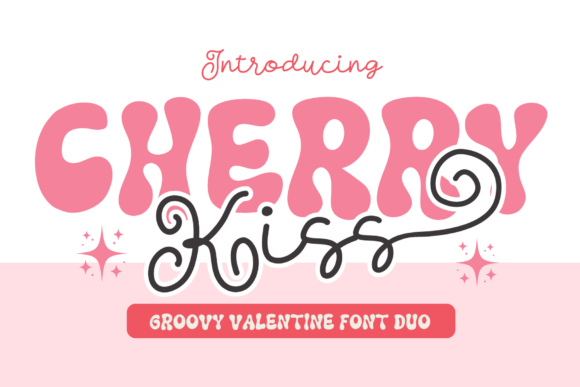 Cherry Kiss Duo Font: Sweet Script & Groovy Display for Makers