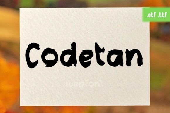 Codetan: A Handcrafted Font That Feels Like Autumn