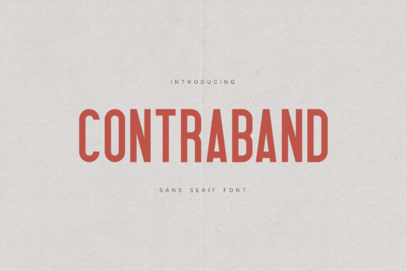 Contraband: A Bold Condensed Sans Serif for Marketers
