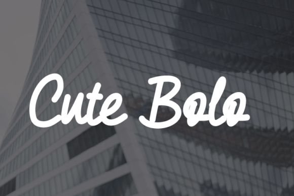 Cute Bolo: A Modern Script Typeface for Handmade Charm