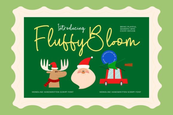 Fluffy Bloom: A Playful Handwritten Font for Layouts
