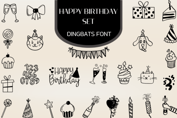 Happy Birthday Set: A Font That Makes Small Brands Feel Festive