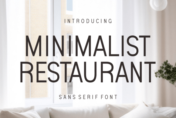 Minimalist Restaurant: A Refined Sans Serif for Editorial Design