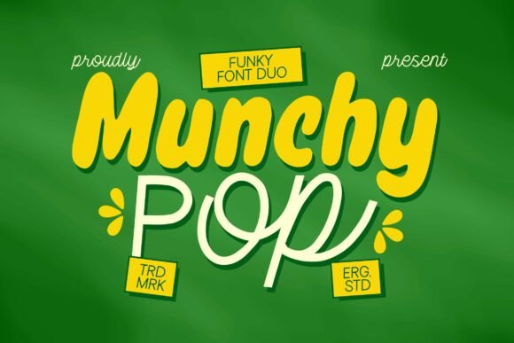 Munchy Pop: A Playful Font Duo for Editorial Design