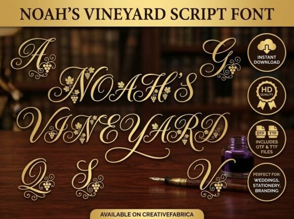 Noah’s Vineyard Font: A Premium Script Typeface for Digital Design