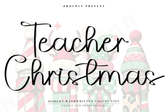 Teacher Christmas Font: Warm, Professional Branding for Small Businesses
