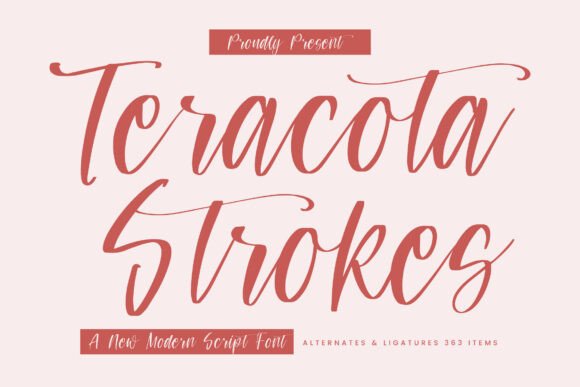Teracota Strokes: A Modern Script Font That Feels Human