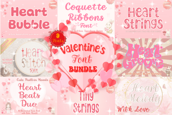 Valentines Font Bundle: A Love-Inspired Typeface Collection