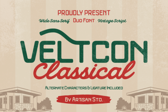 Veltcon: A Vintage Duo Font for Branding Projects